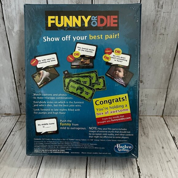 Hasbro Funny Or Die The Hilarious Caption Gag Board Game - Brand New Ages 13+ - Picture 2 of 3